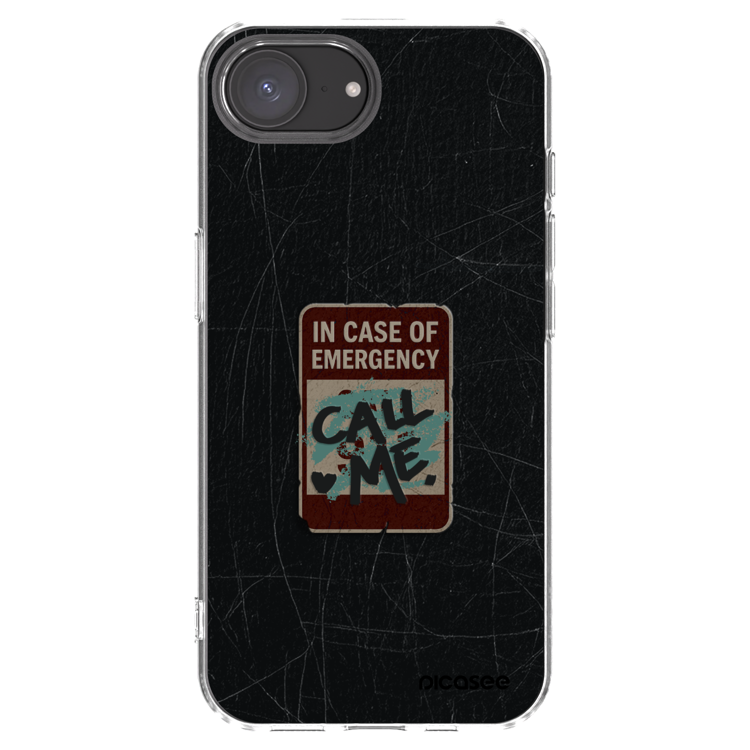 Picasee διαφανής θήκη σιλικόνης Apple iPhone 16e - EMERGENCY