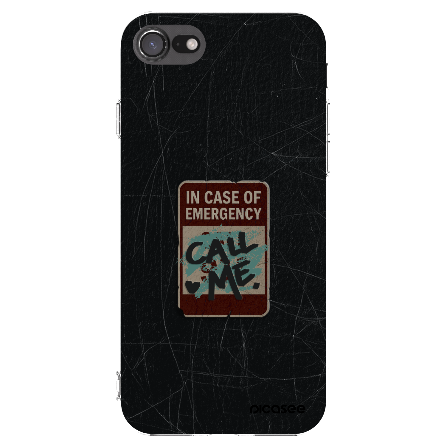 Picasee διαφανής θήκη σιλικόνης Apple iPhone 7 - EMERGENCY