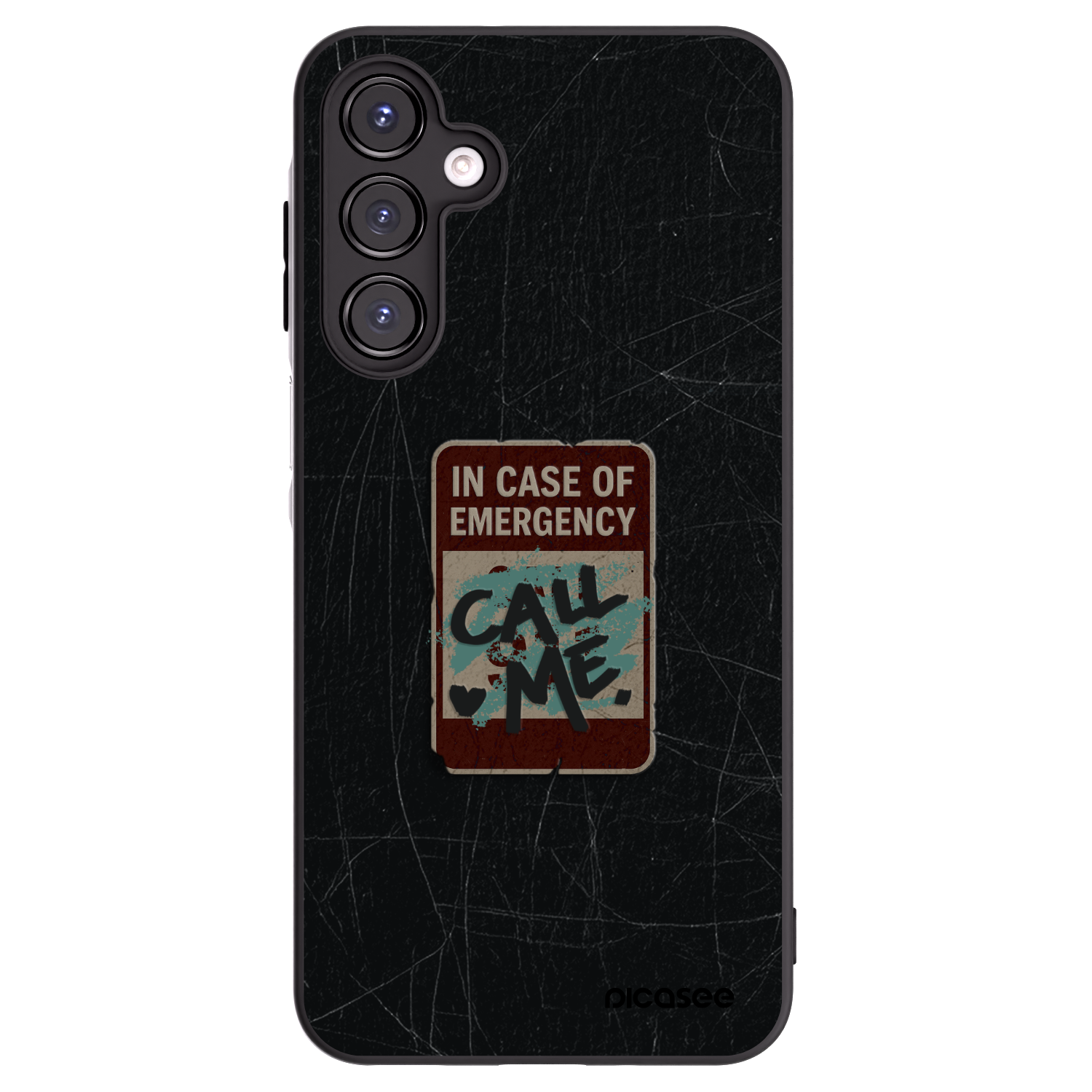 Picasee Μαύρη θήκη σιλικόνης για Samsung Galaxy A16 5G - EMERGENCY
