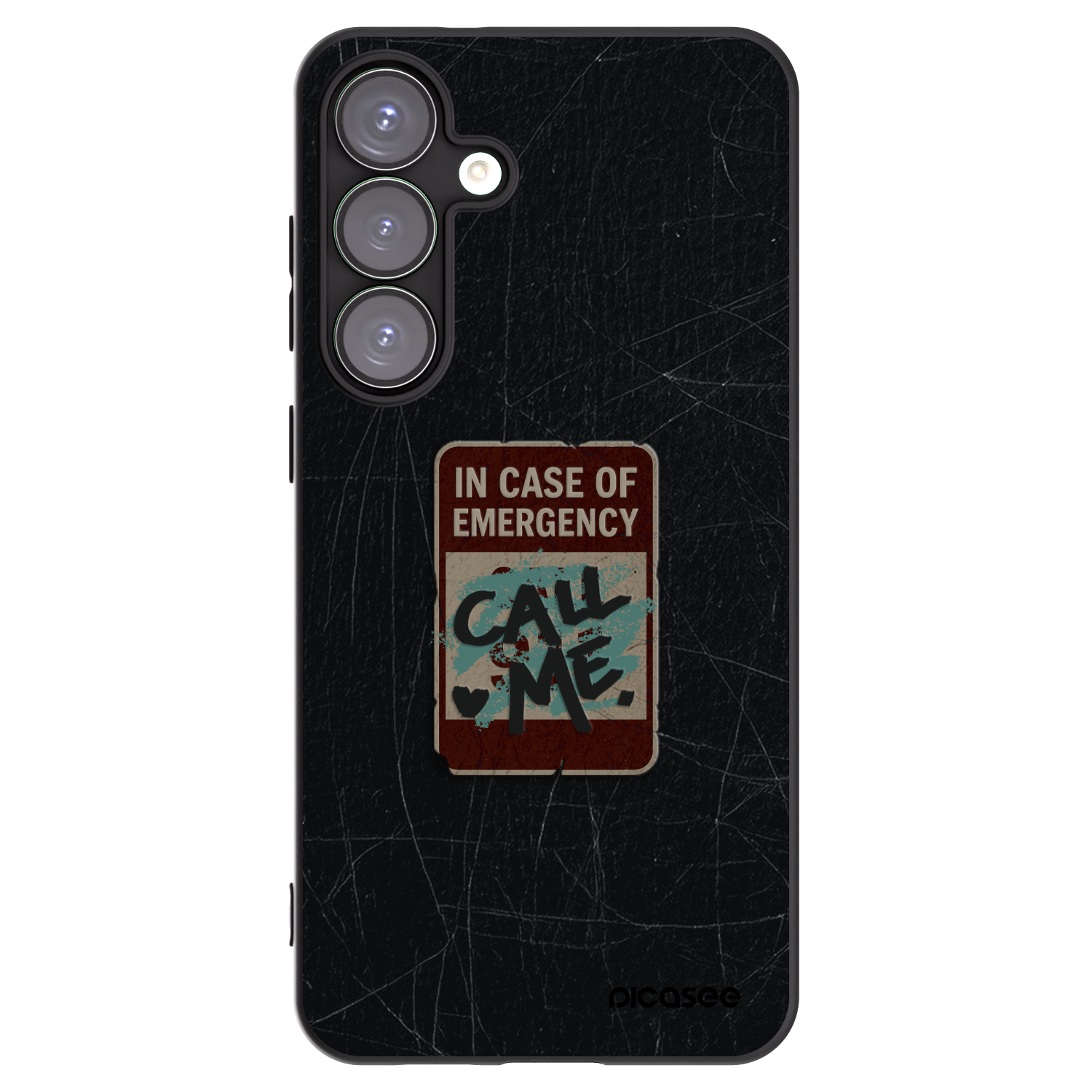 Picasee Μαύρη θήκη σιλικόνης για Samsung Galaxy S25+ 5G - EMERGENCY