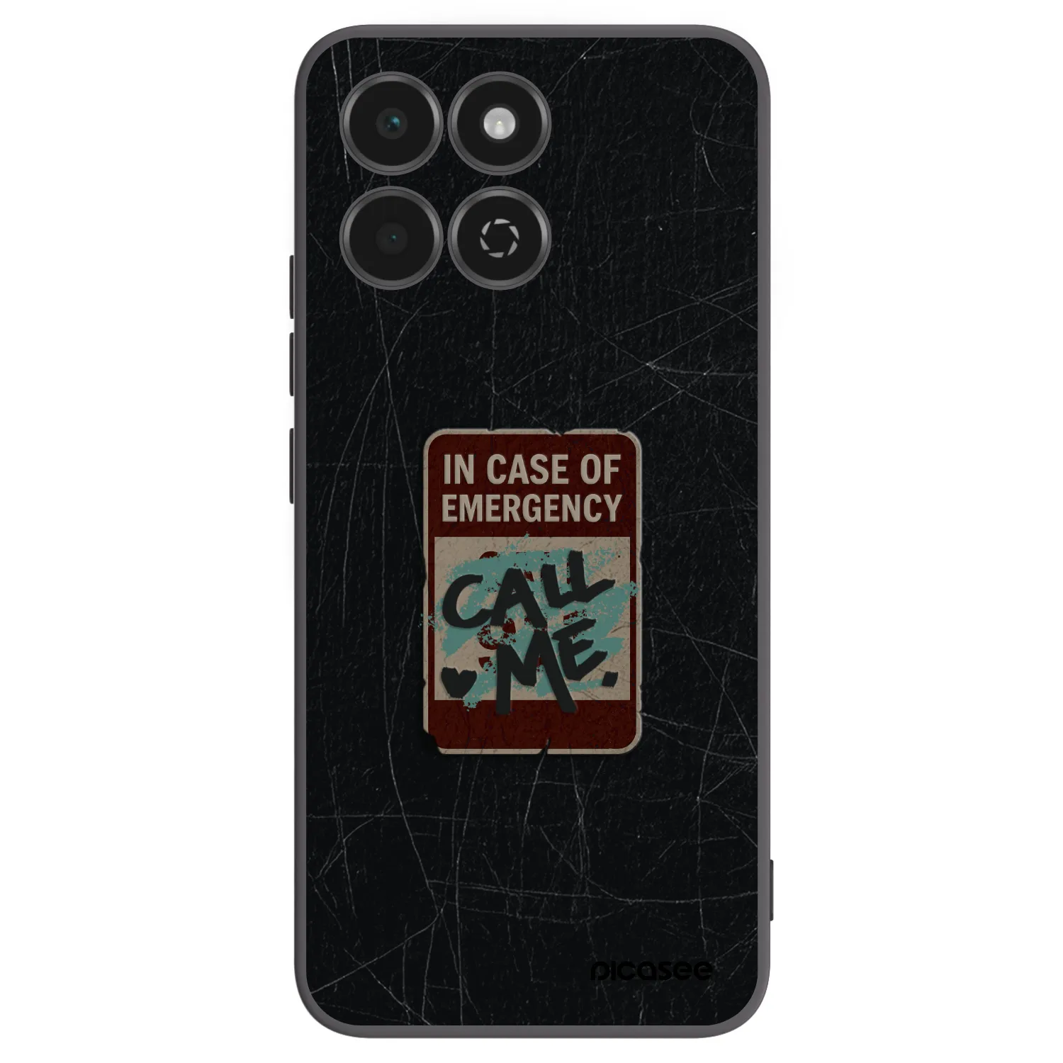 Picasee Μαύρη θήκη σιλικόνης για Honor 200 Smart 5G - EMERGENCY