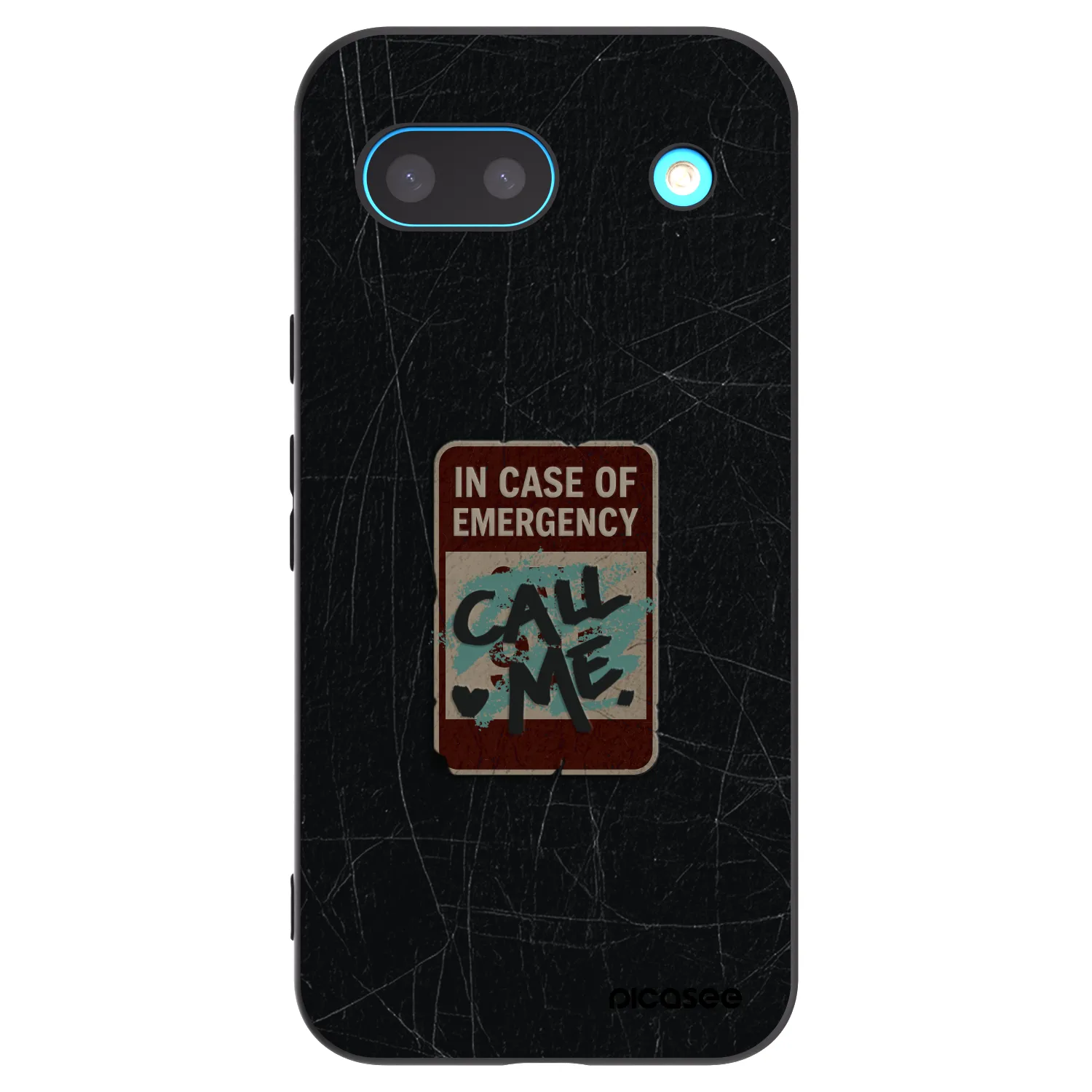 Picasee Μαύρη θήκη σιλικόνης για Google Pixel 8a - EMERGENCY