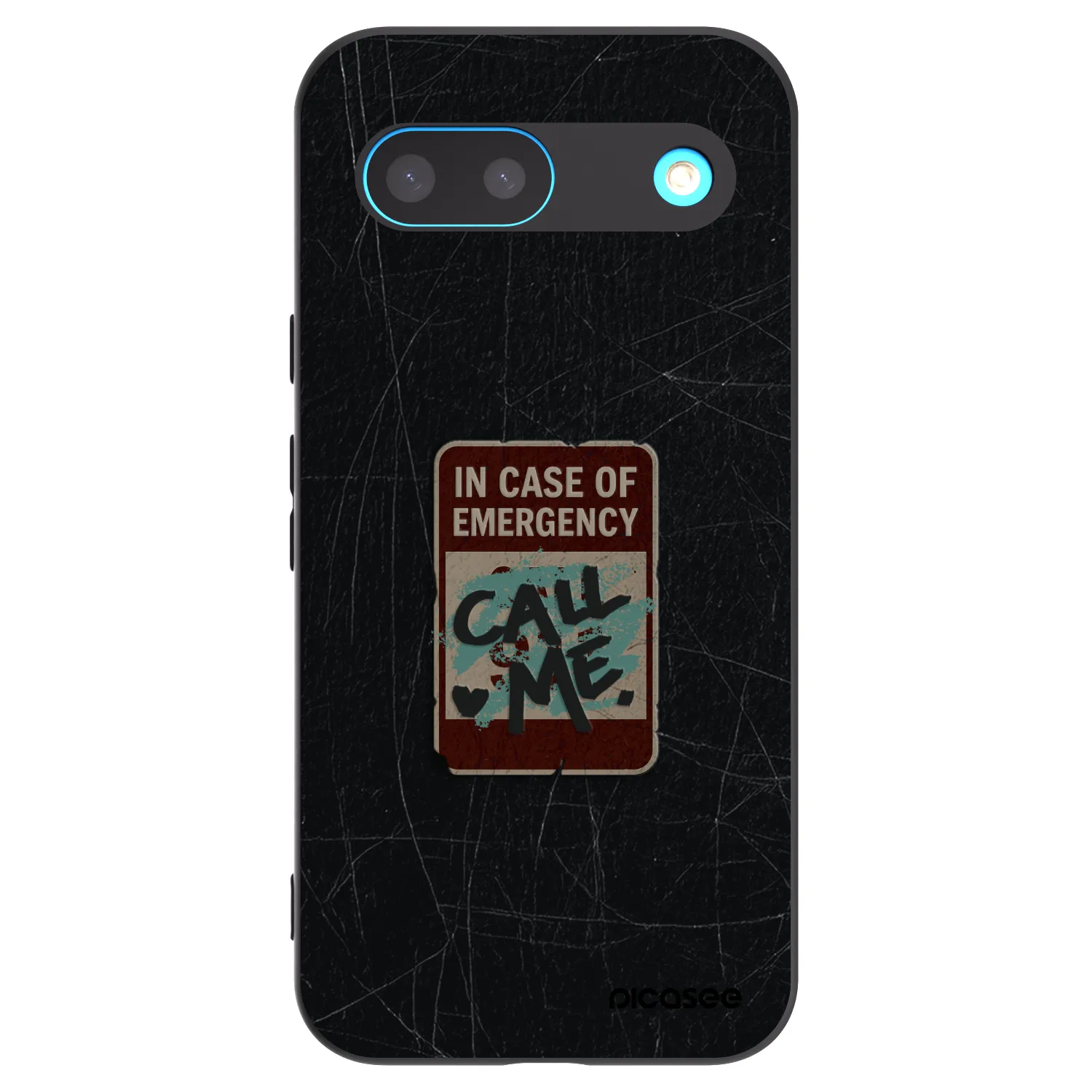 Picasee Μαύρη θήκη σιλικόνης για Google Pixel 8 - EMERGENCY