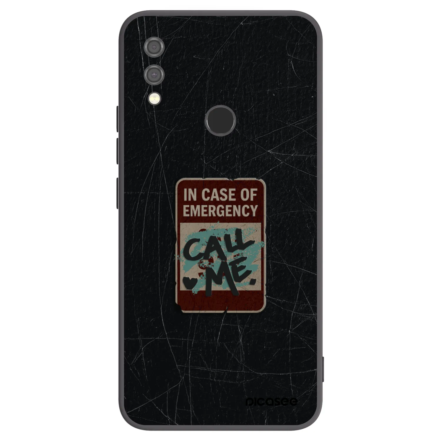 Picasee Μαύρη θήκη σιλικόνης για Xiaomi Redmi Note 7 - EMERGENCY