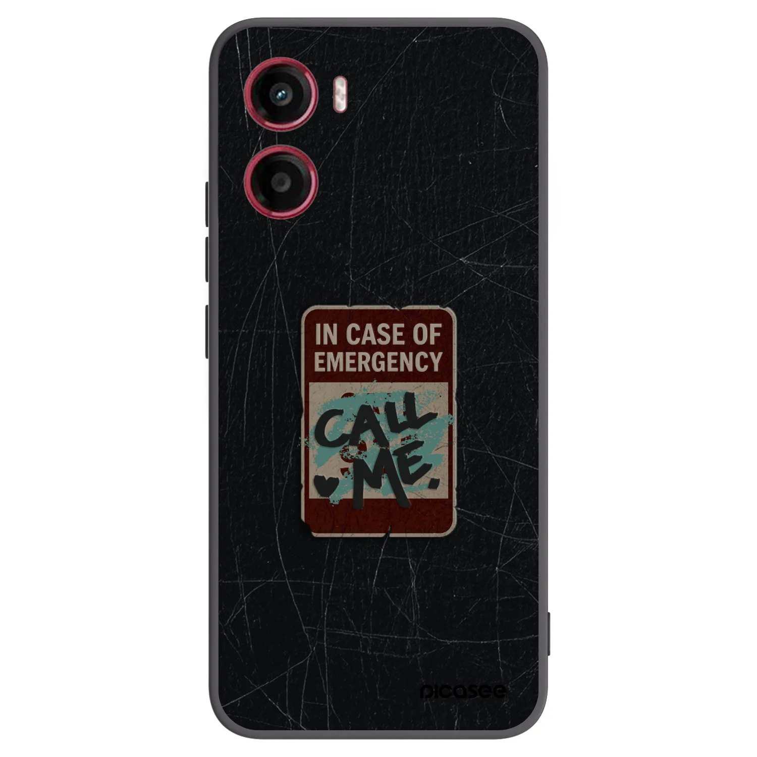 Picasee Μαύρη θήκη σιλικόνης για Motorola Moto G05 - EMERGENCY