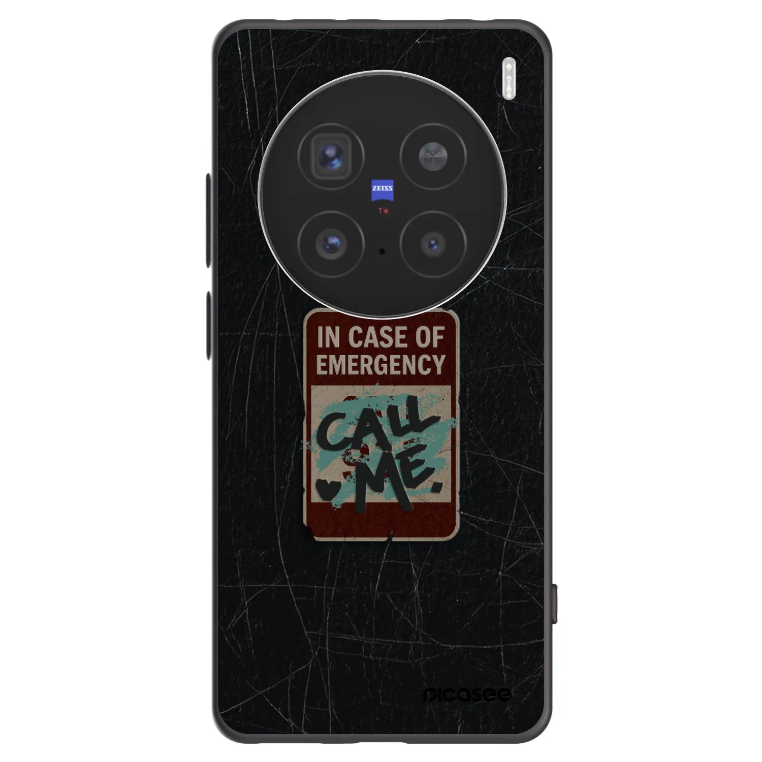 Picasee Μαύρη θήκη σιλικόνης για Vivo X200 Pro - EMERGENCY