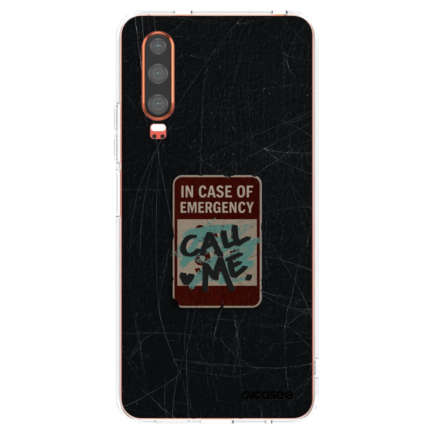 Picasee διαφανής θήκη σιλικόνης Huawei P30 - EMERGENCY