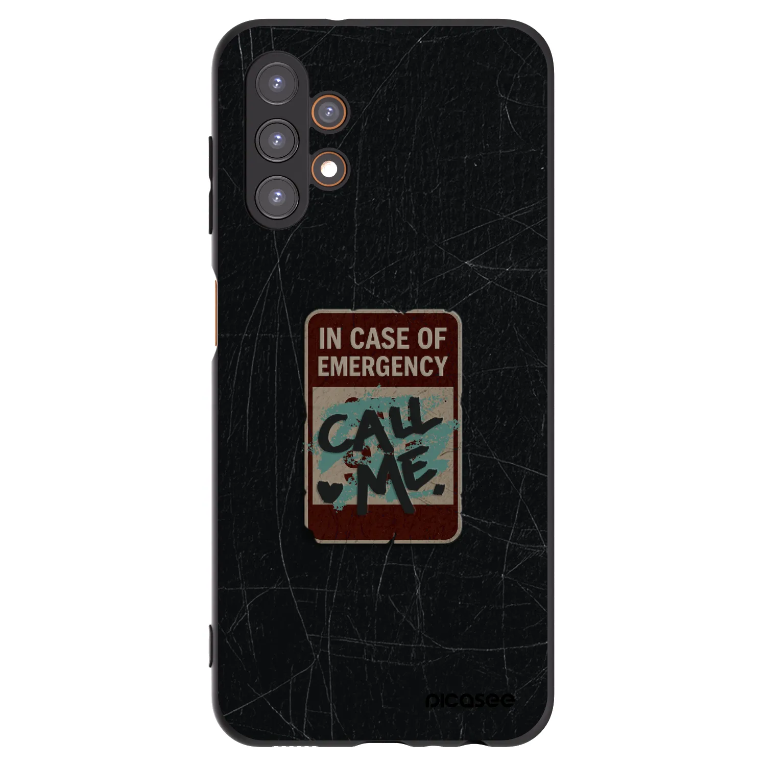 Picasee Μαύρη θήκη σιλικόνης για Samsung Galaxy A13 5G - EMERGENCY