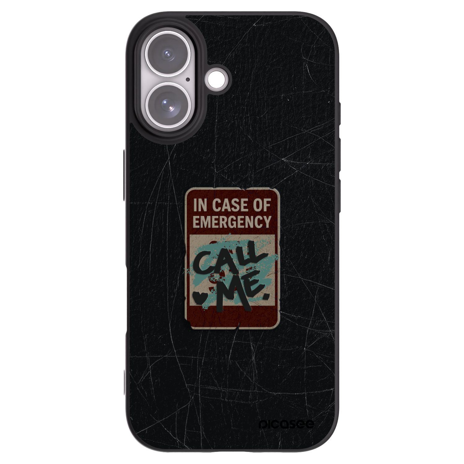 Picasee Μαύρη θήκη σιλικόνης για Apple iPhone 17 - EMERGENCY