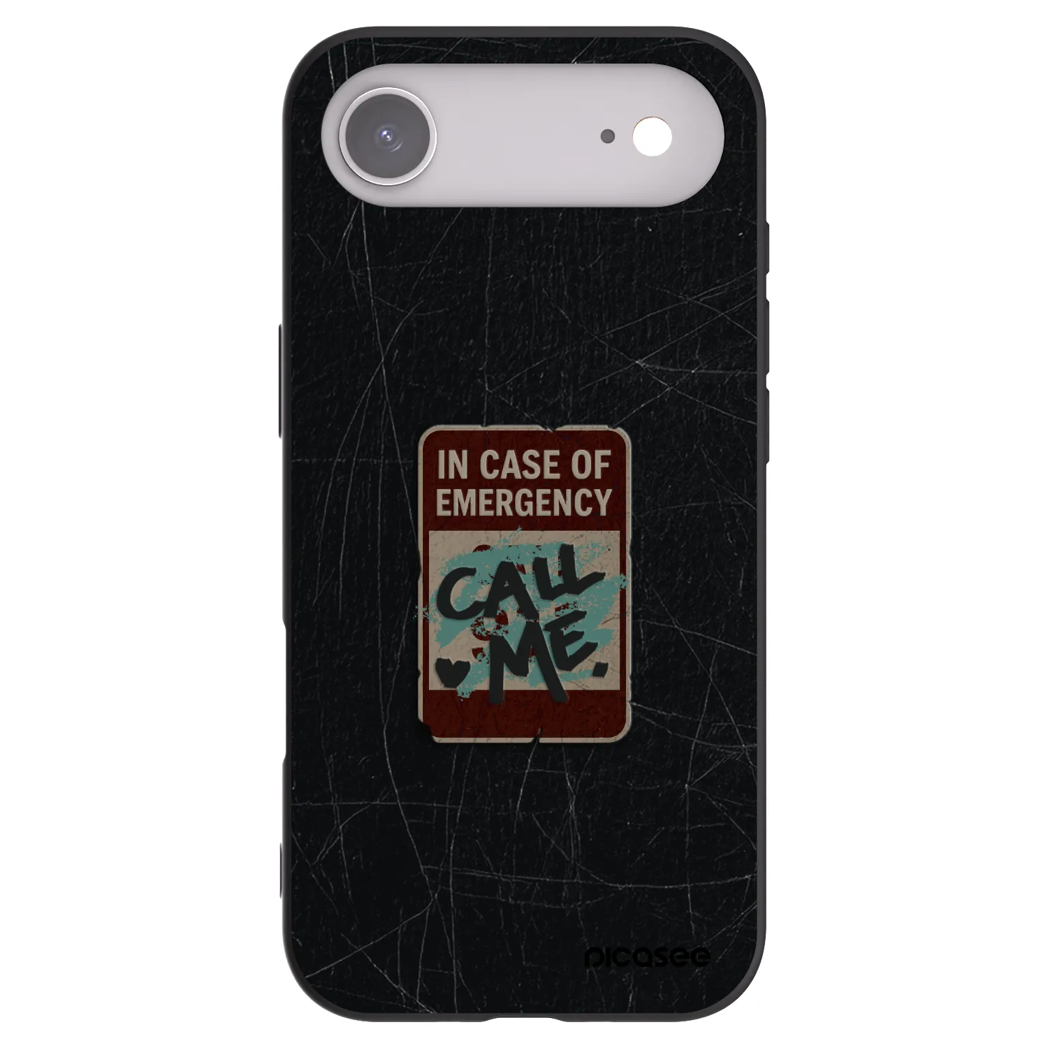 Picasee Μαύρη θήκη σιλικόνης για Apple iPhone Air - EMERGENCY