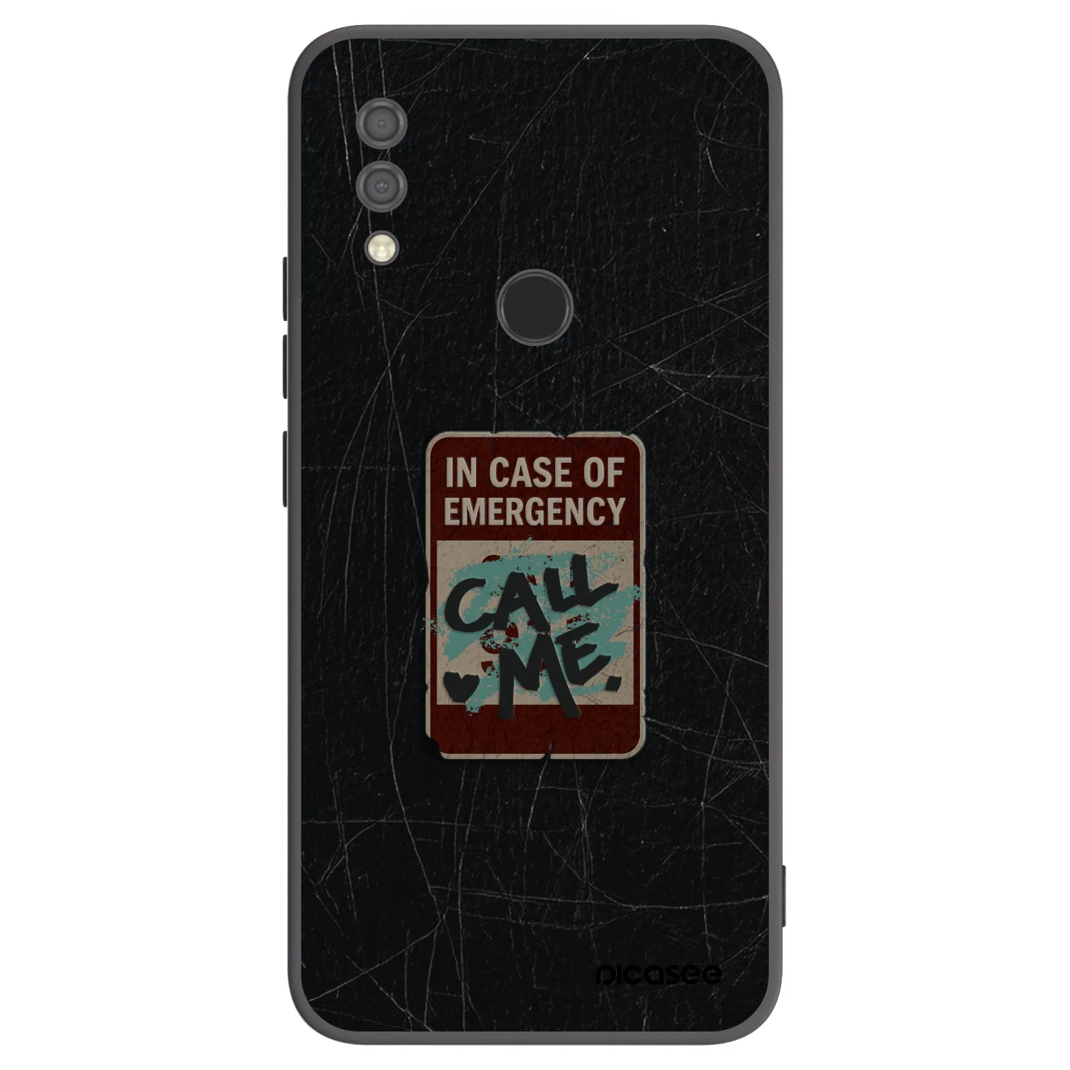 Picasee Μαύρη θήκη σιλικόνης για Xiaomi Redmi 7 - EMERGENCY