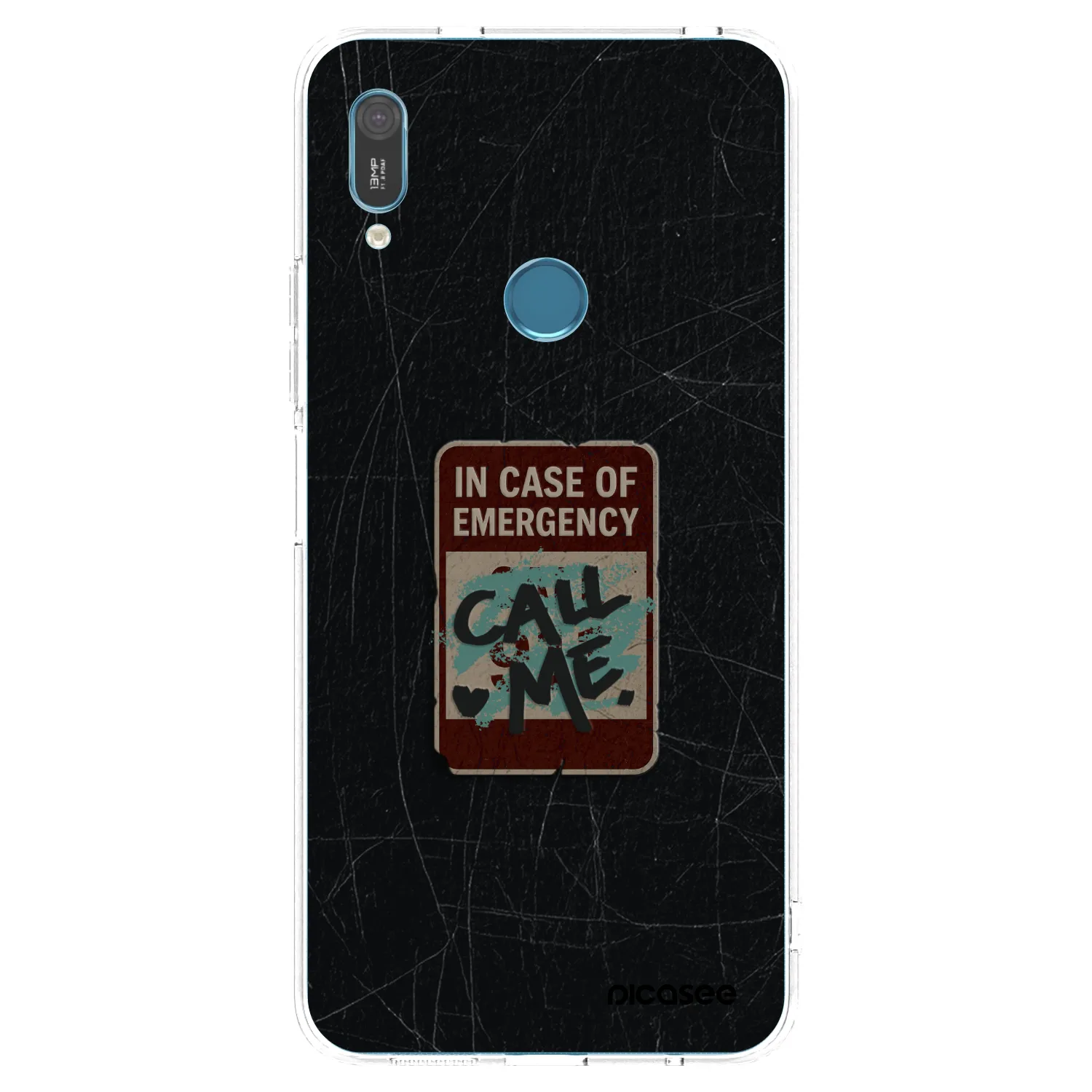 Picasee διαφανής θήκη σιλικόνης Huawei Y6 2019 - EMERGENCY