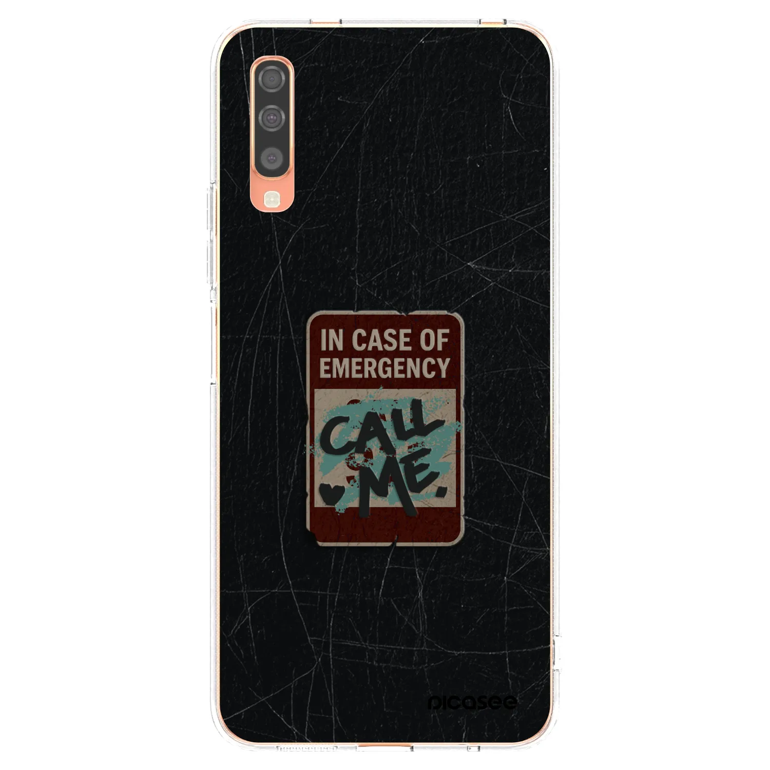 Picasee διαφανής θήκη σιλικόνης Samsung Galaxy A70 A705F - EMERGENCY