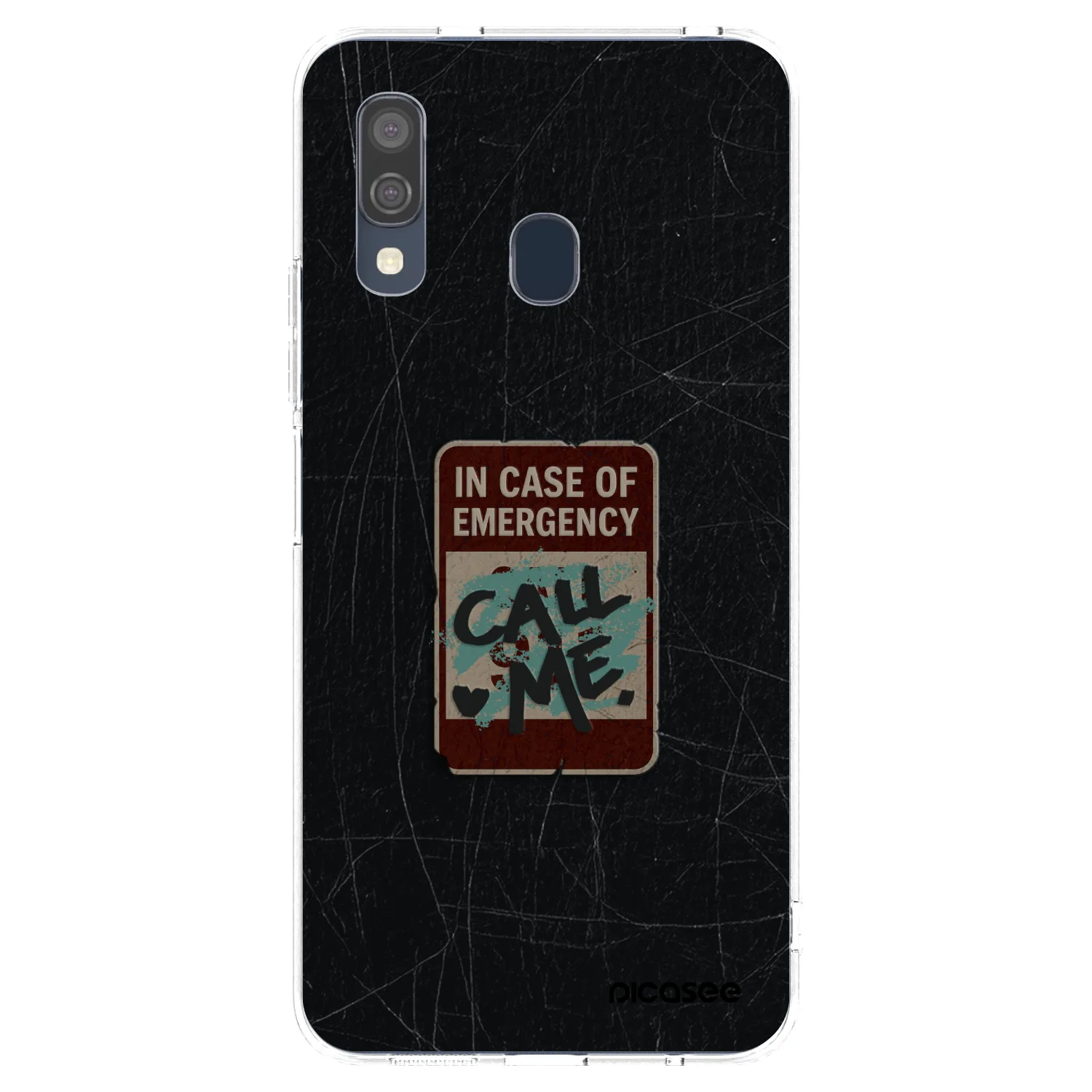 Picasee διαφανής θήκη σιλικόνης Samsung Galaxy A40 A405F - EMERGENCY