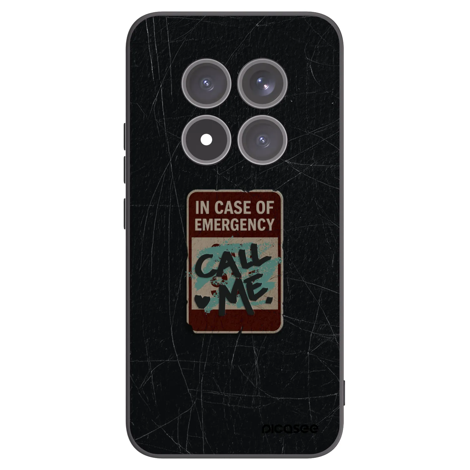 Picasee Μαύρη θήκη σιλικόνης για Xiaomi Redmi Note 15 Pro+ - EMERGENCY