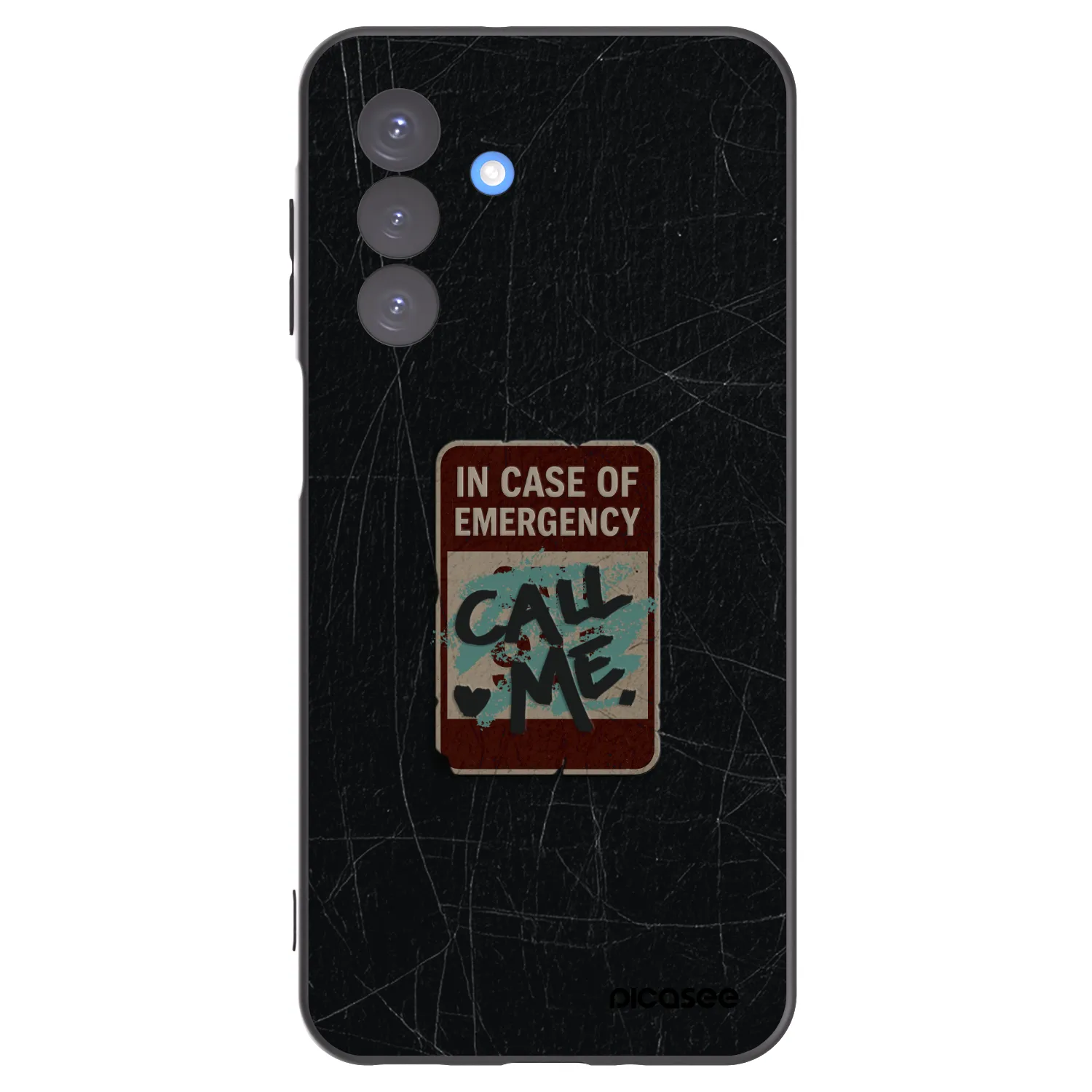 Picasee Μαύρη θήκη σιλικόνης για Samsung Galaxy A17 5G - EMERGENCY