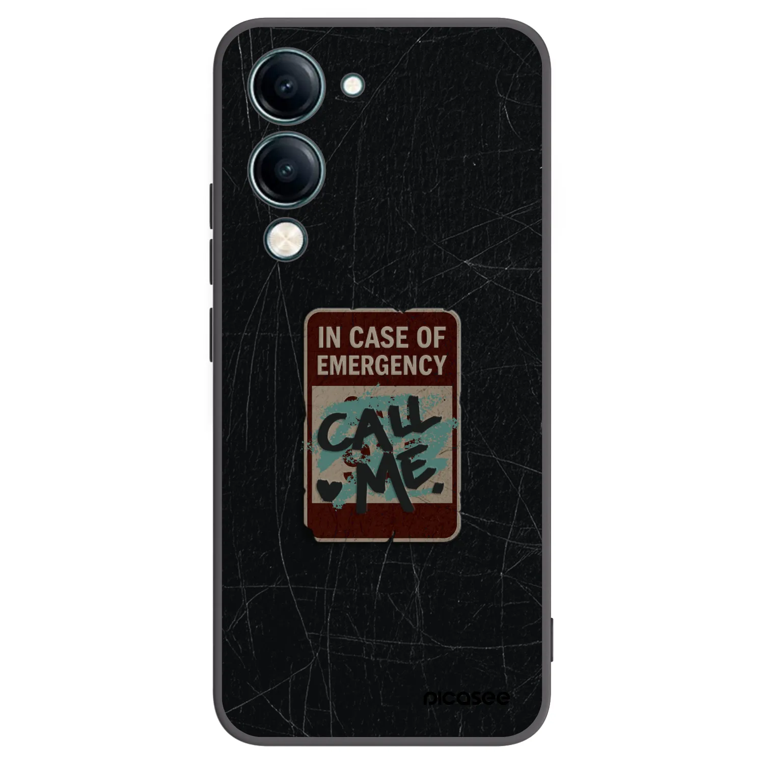 Picasee Μαύρη θήκη σιλικόνης για Vivo Y29s 5G - EMERGENCY