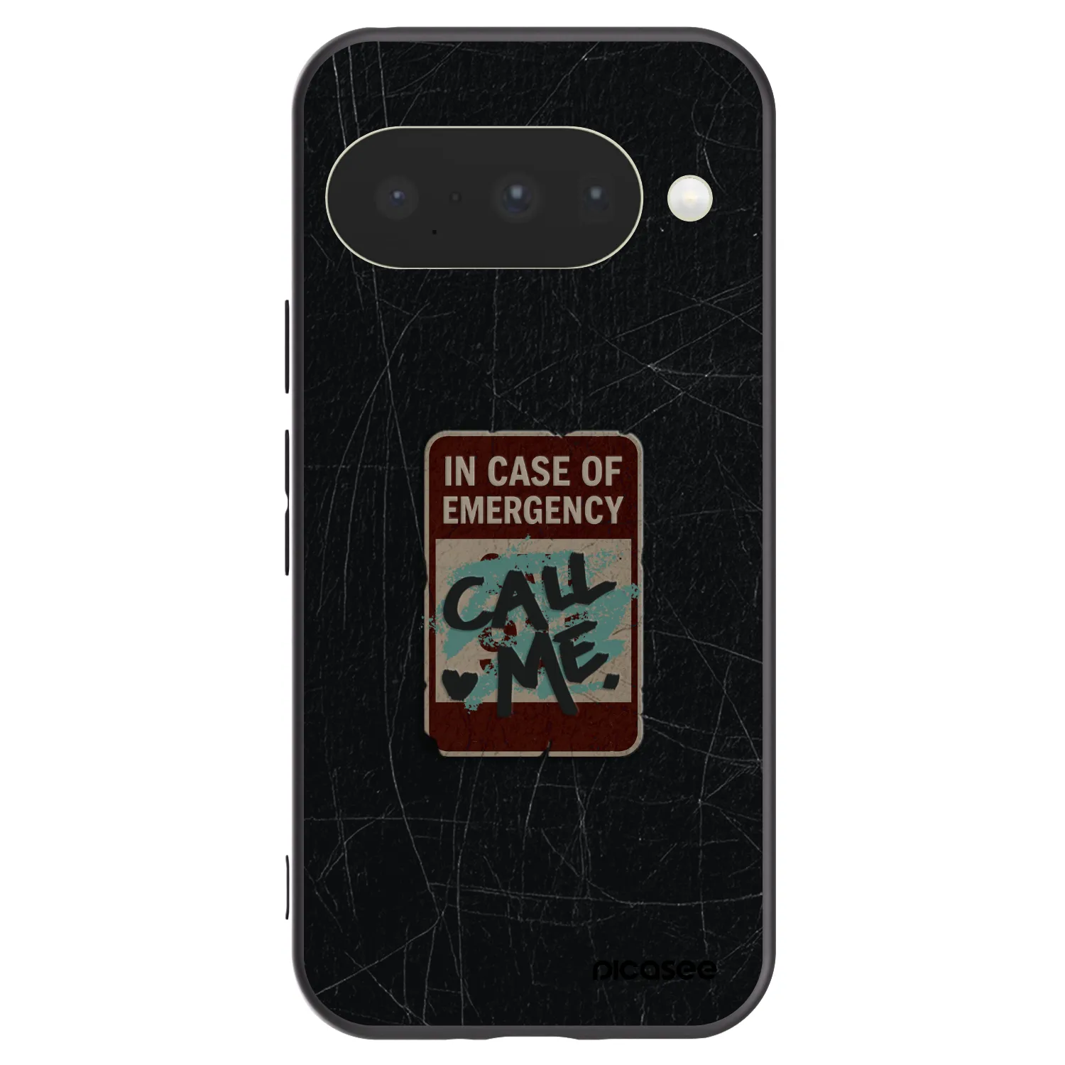 Picasee Μαύρη θήκη σιλικόνης για Google Pixel 10 - EMERGENCY