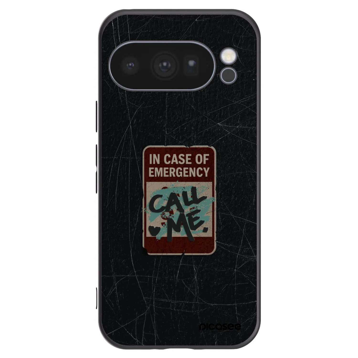 Picasee Μαύρη θήκη σιλικόνης για Google Pixel 10 Pro - EMERGENCY