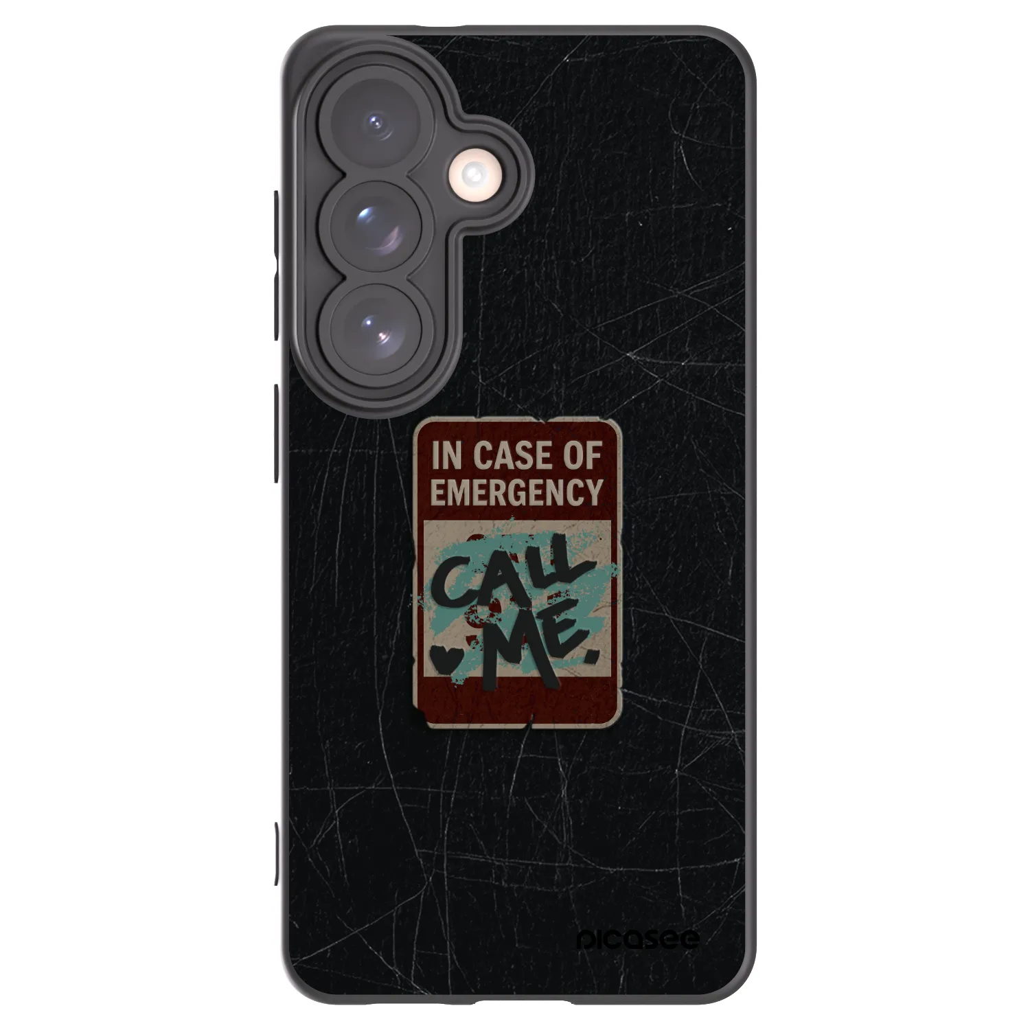 Picasee Μαύρη θήκη σιλικόνης για Samsung Galaxy S26 - EMERGENCY