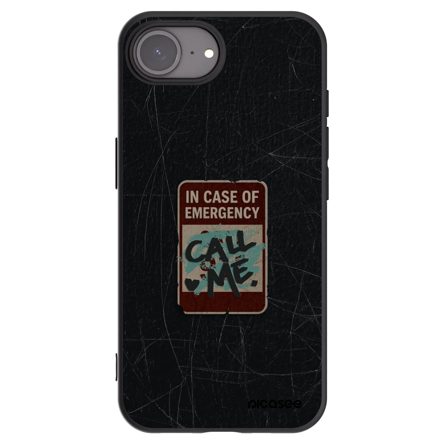 Picasee Μαύρη θήκη σιλικόνης για Apple iPhone 17e - EMERGENCY