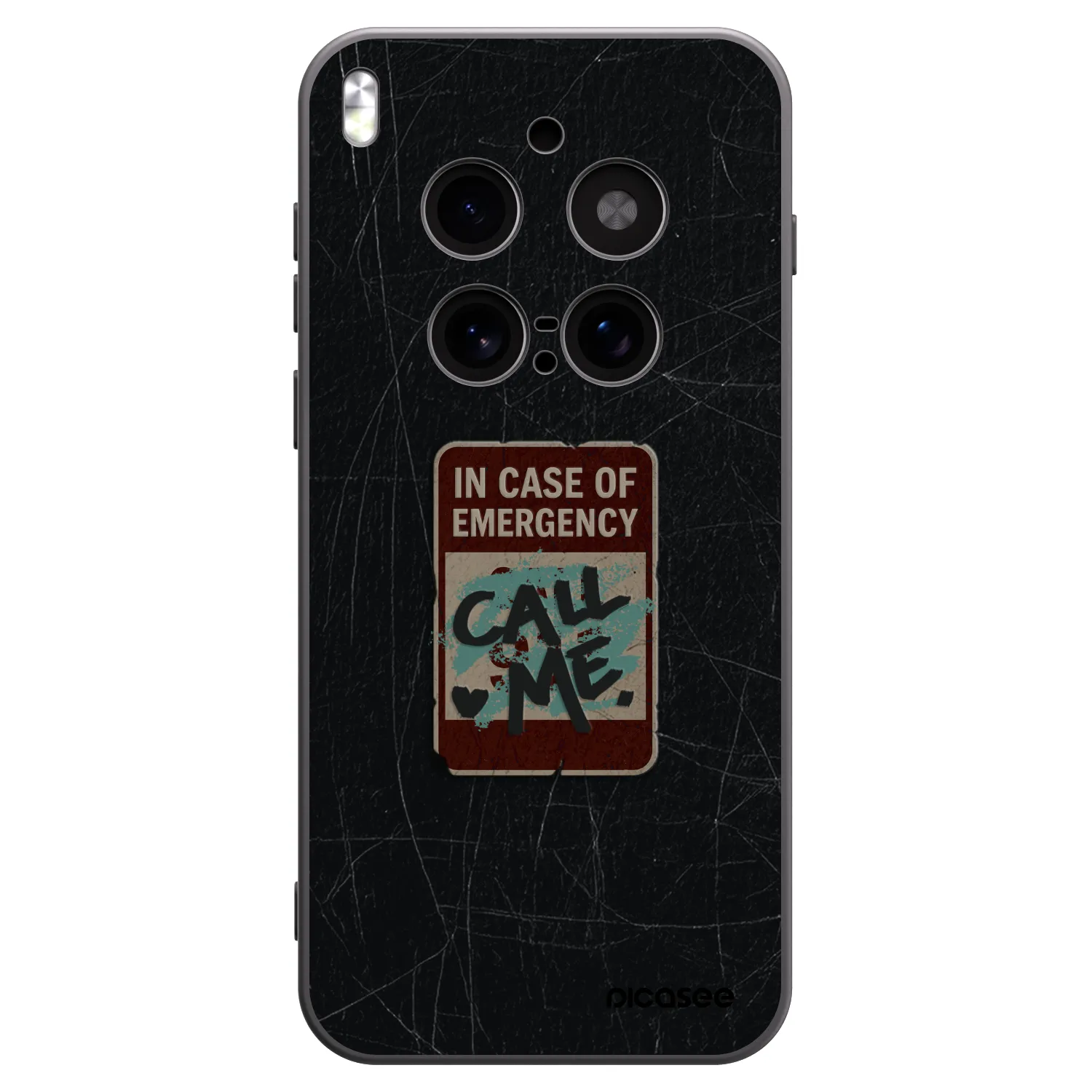 Picasee Μαύρη θήκη σιλικόνης για Vivo X300 Pro - EMERGENCY