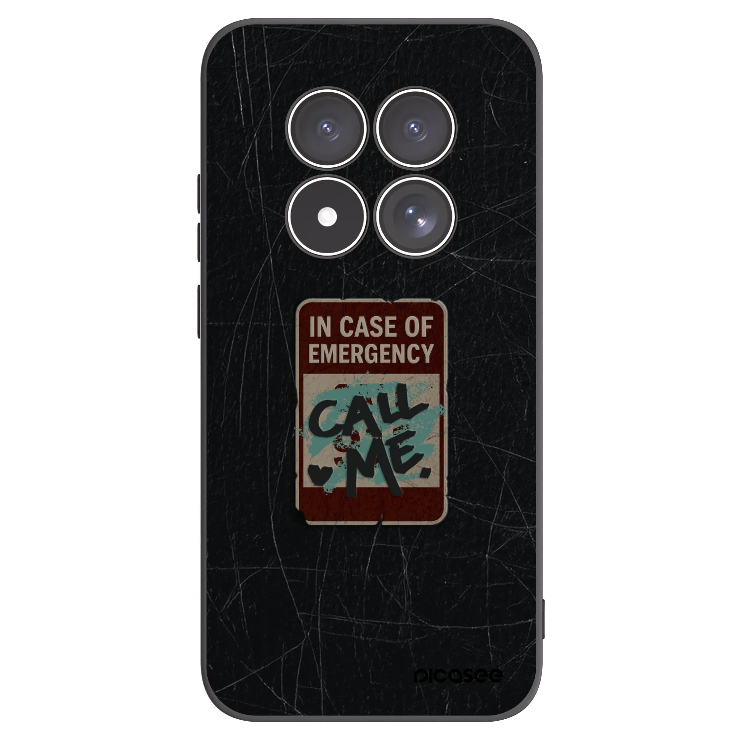 Picasee Μαύρη θήκη σιλικόνης για Xiaomi Redmi Note 15 Pro 5G - EMERGENCY