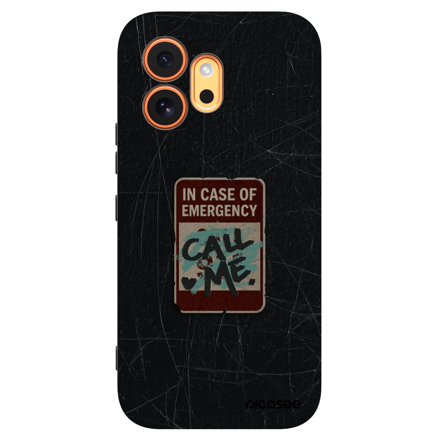 Picasee Μαύρη θήκη σιλικόνης για Honor 600 - EMERGENCY