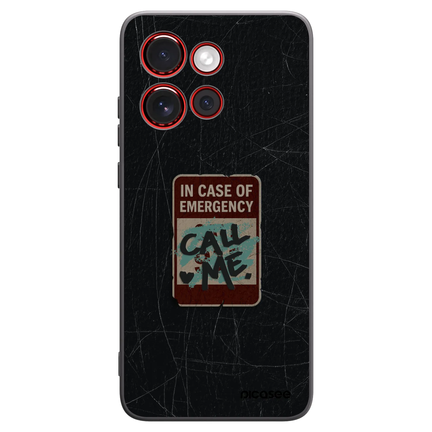 Picasee Μαύρη θήκη σιλικόνης για Motorola Edge 60 Neo 5G - EMERGENCY