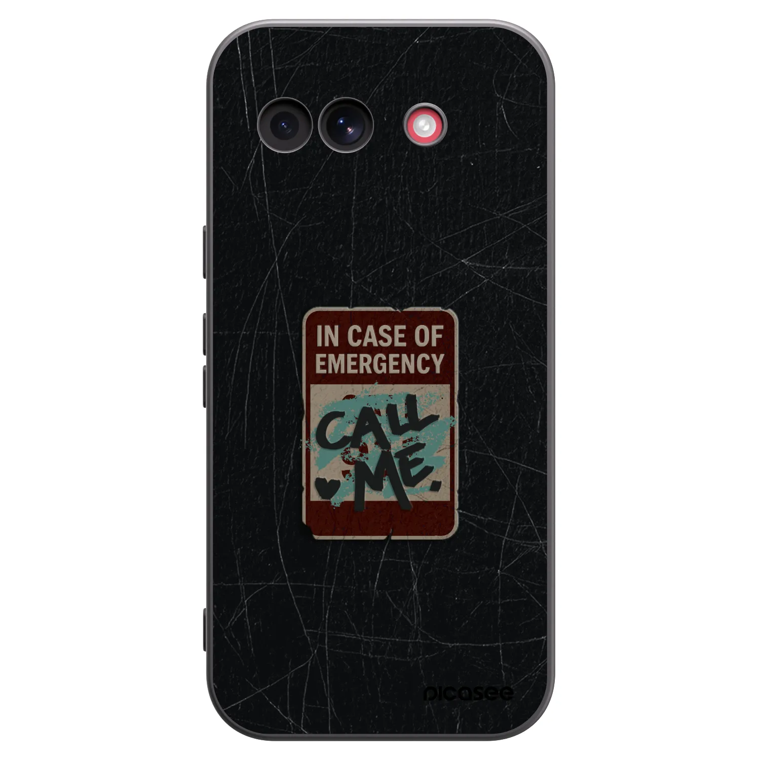 Picasee Μαύρη θήκη σιλικόνης για Google Pixel 10a - EMERGENCY