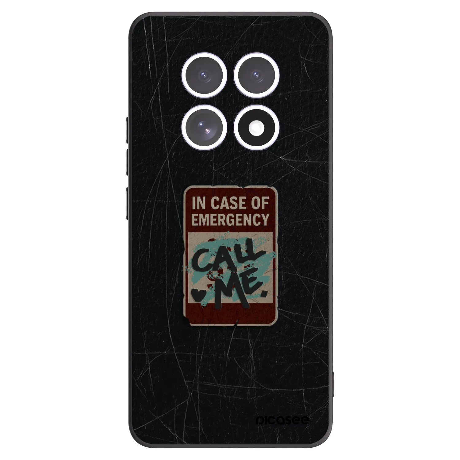 Picasee Μαύρη θήκη σιλικόνης για Xiaomi Redmi Note 15 5G - EMERGENCY