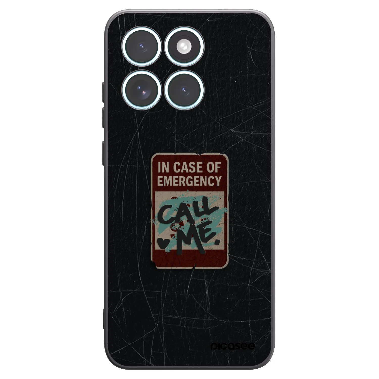 Picasee Μαύρη θήκη σιλικόνης για Motorola Edge 70 Fusion - EMERGENCY