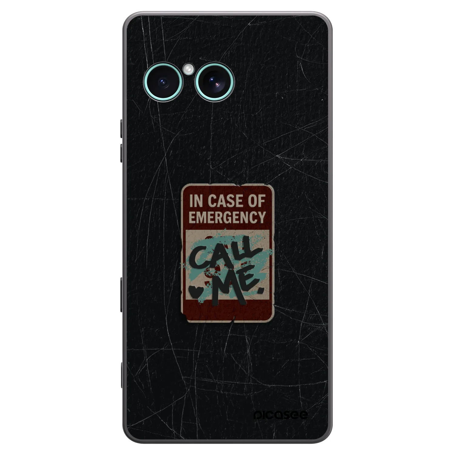 Picasee Μαύρη θήκη σιλικόνης για Sony Xperia 10 VII - EMERGENCY