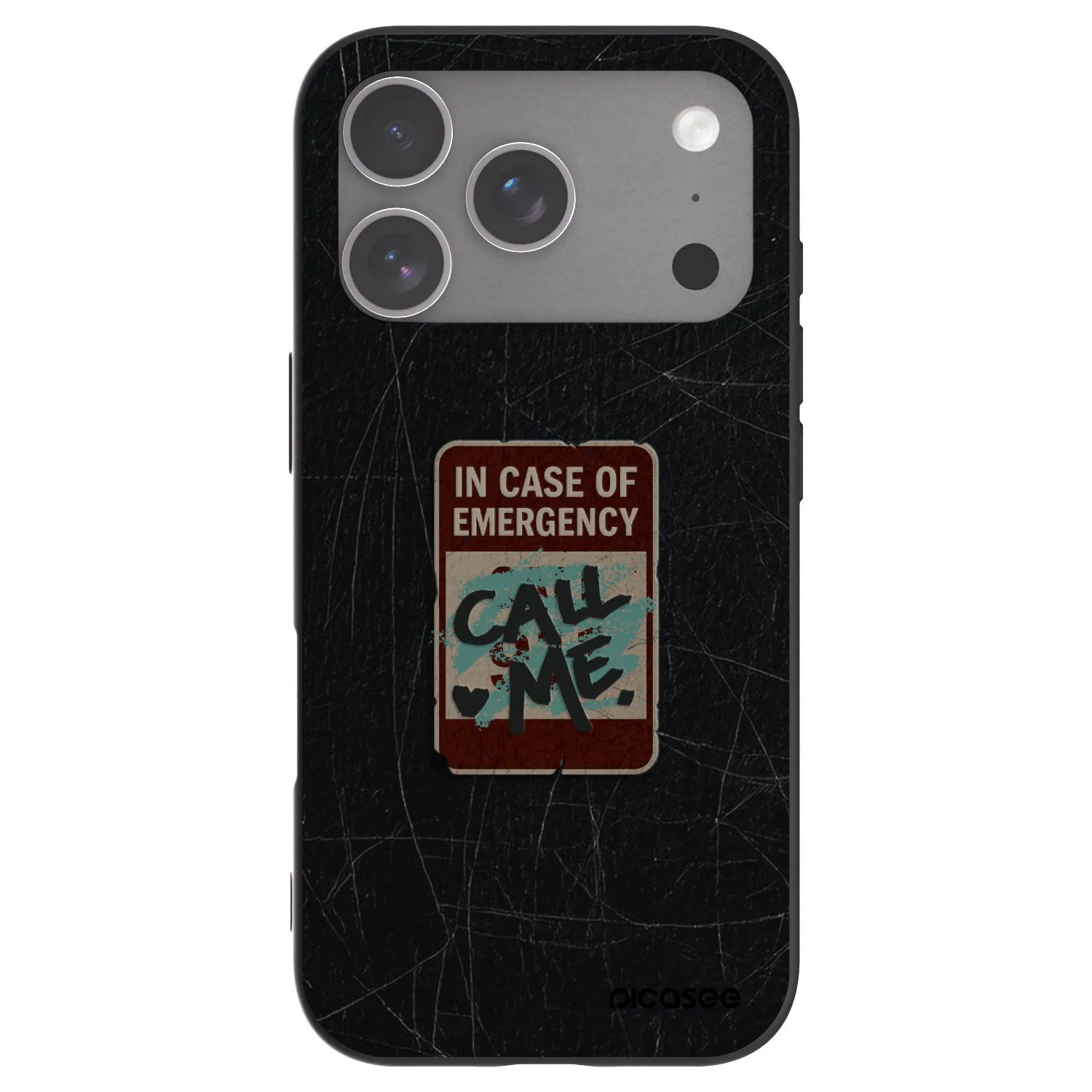 Picasee Μαύρη θήκη σιλικόνης για Apple iPhone 18 Pro - EMERGENCY