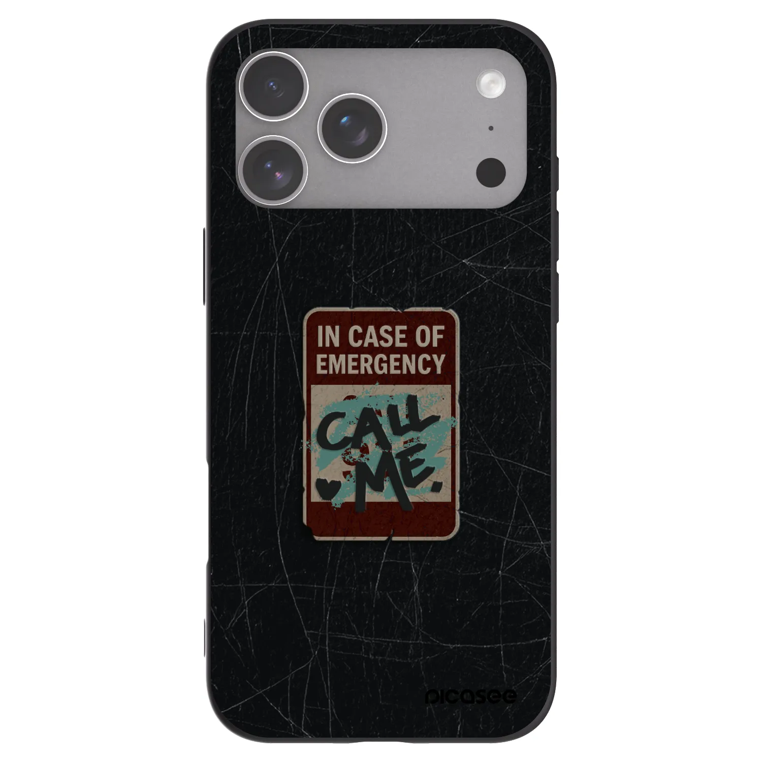 Picasee Μαύρη θήκη σιλικόνης για Apple iPhone 18 Pro Max - EMERGENCY