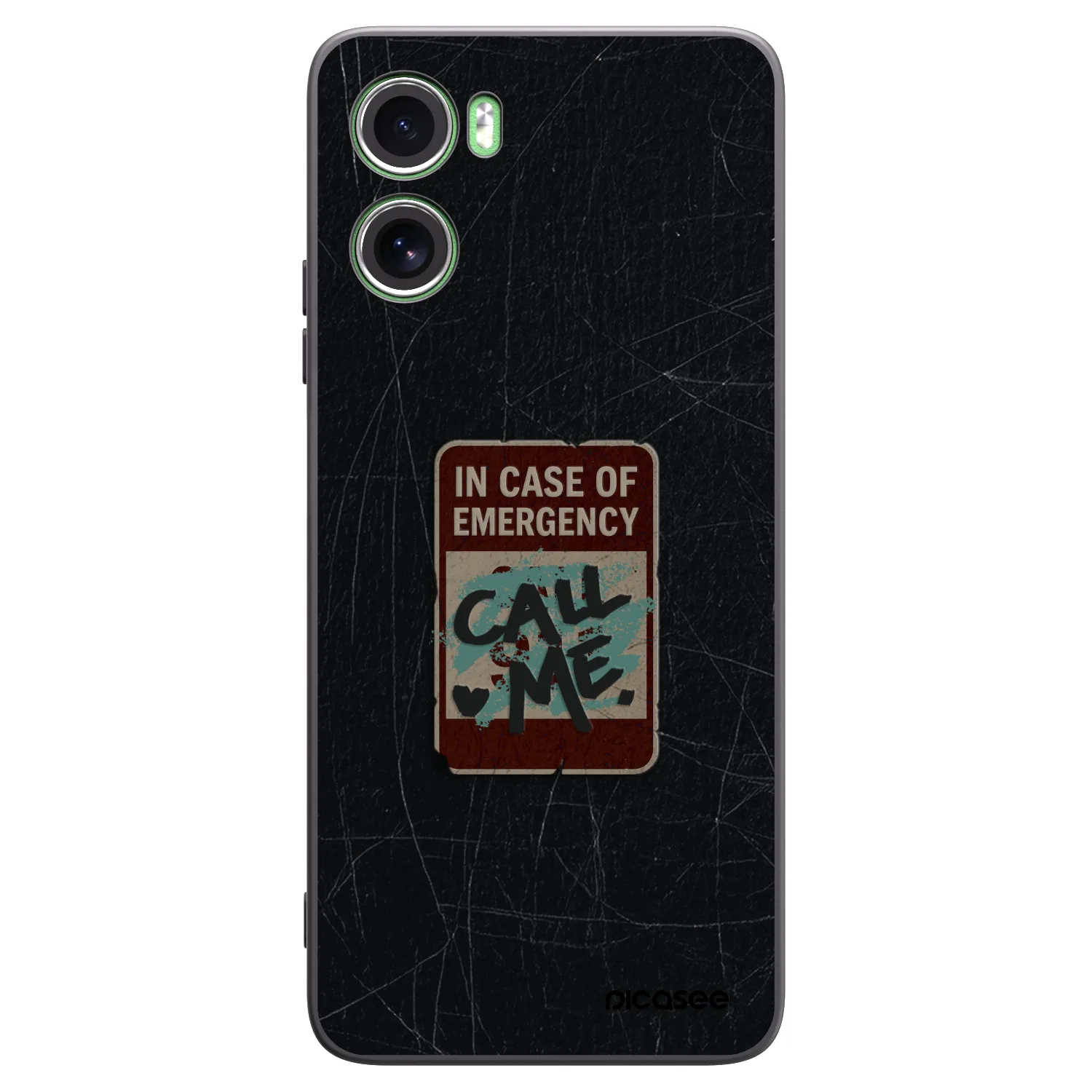 Picasee Μαύρη θήκη σιλικόνης για Motorola Moto G06 - EMERGENCY