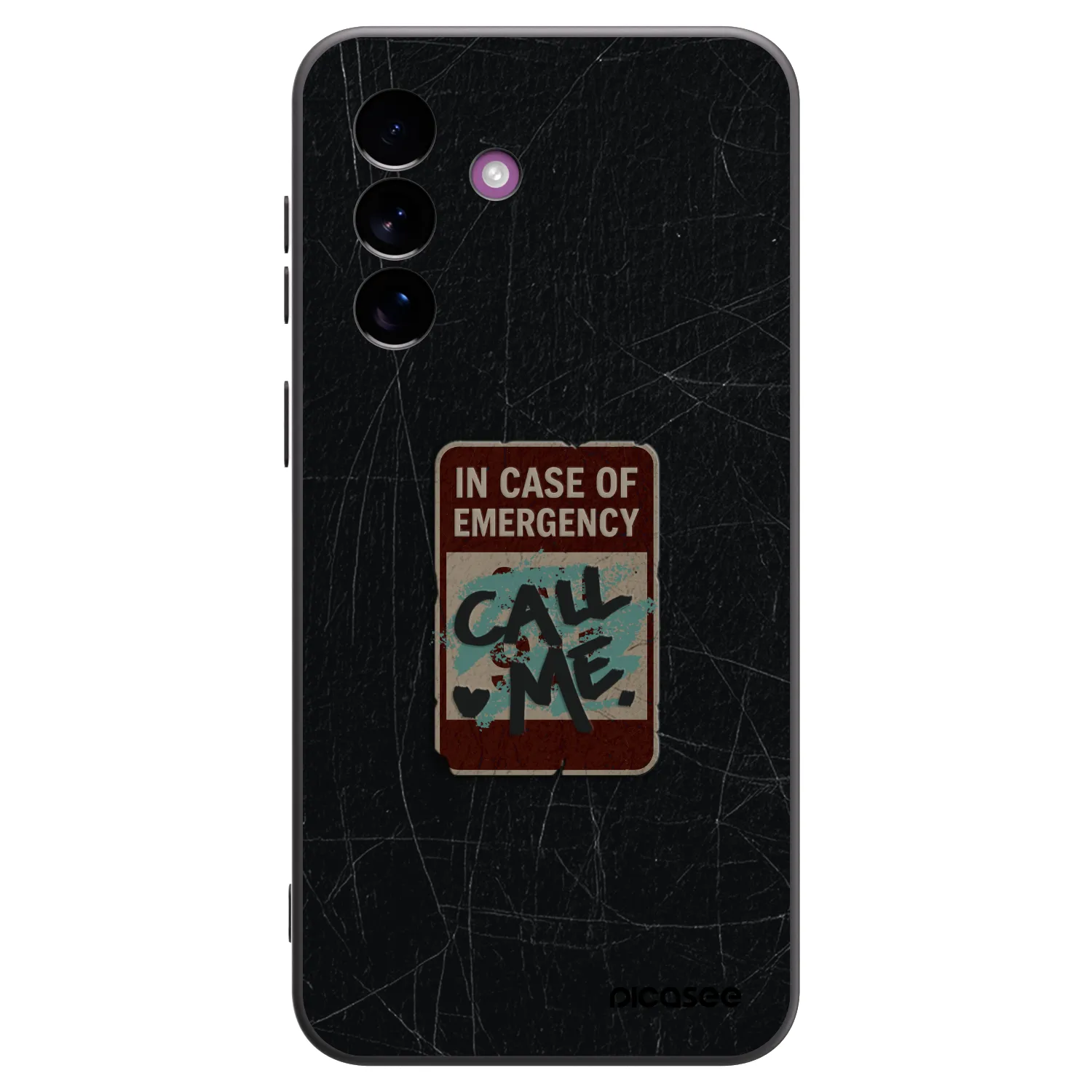 Picasee Μαύρη θήκη σιλικόνης για Samsung Galaxy A37 - EMERGENCY