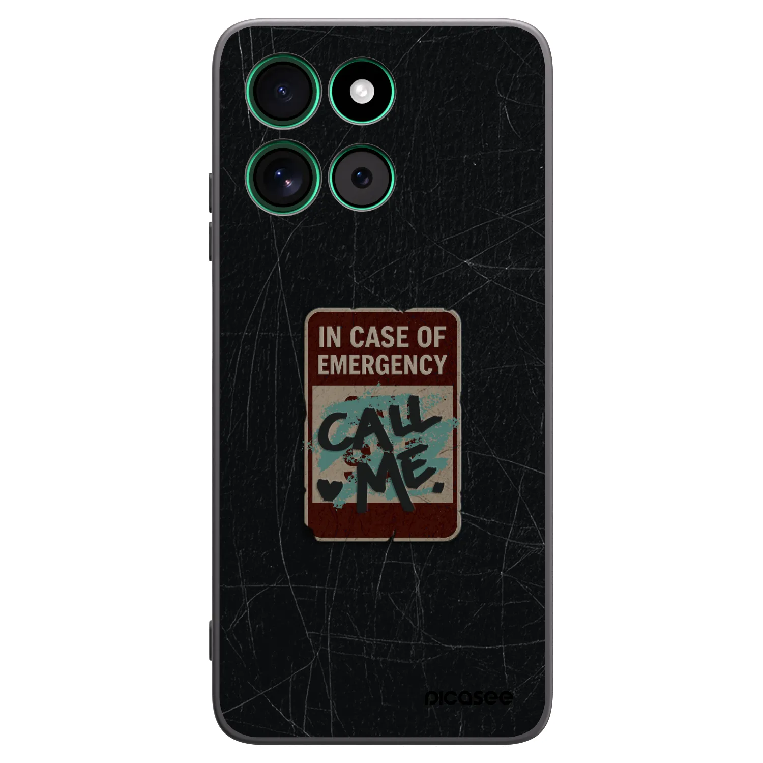 Picasee Μαύρη θήκη σιλικόνης για Motorola Moto G57 Power - EMERGENCY