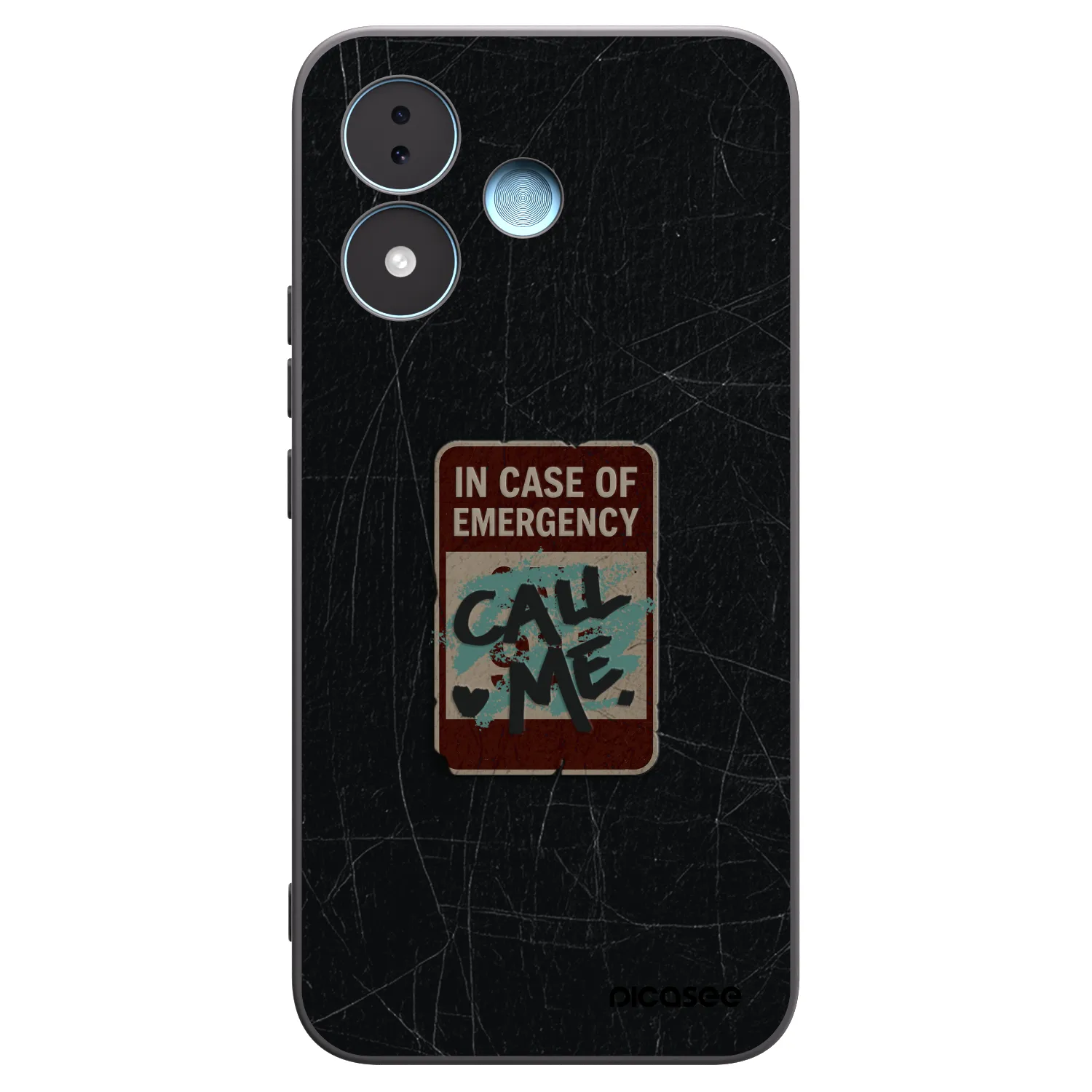 Picasee Μαύρη θήκη σιλικόνης για Xiaomi Redmi Note 17 5G - EMERGENCY