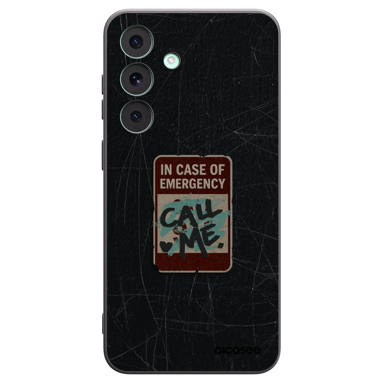 Picasee Μαύρη θήκη σιλικόνης για Samsung Galaxy S26 FE - EMERGENCY