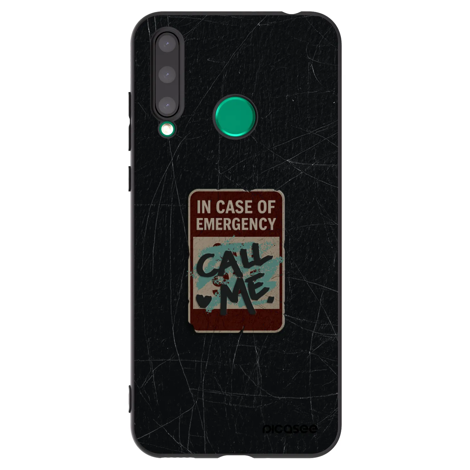 Picasee Μαύρη θήκη σιλικόνης για Honor 20 Lite - EMERGENCY