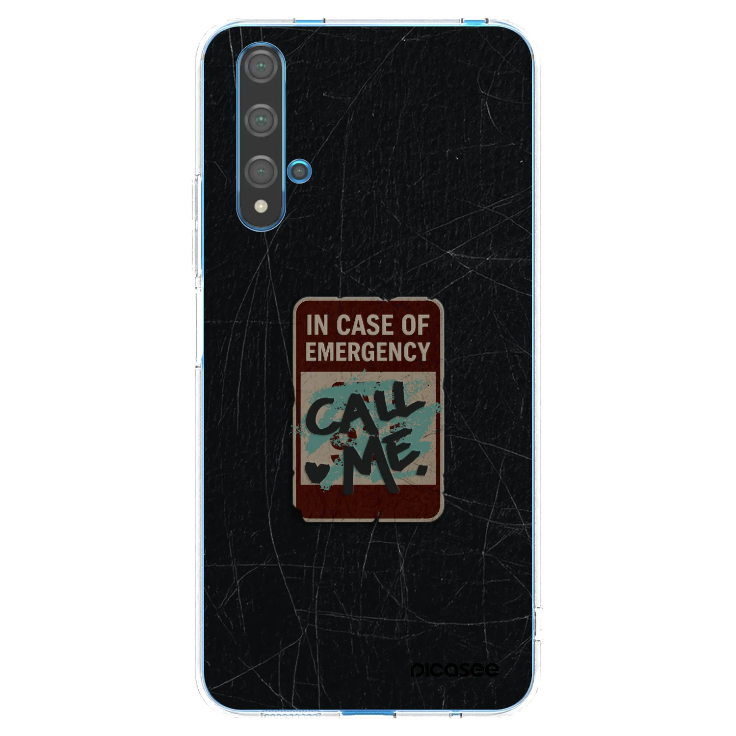 Picasee διαφανής θήκη σιλικόνης Huawei Nova 5T - EMERGENCY