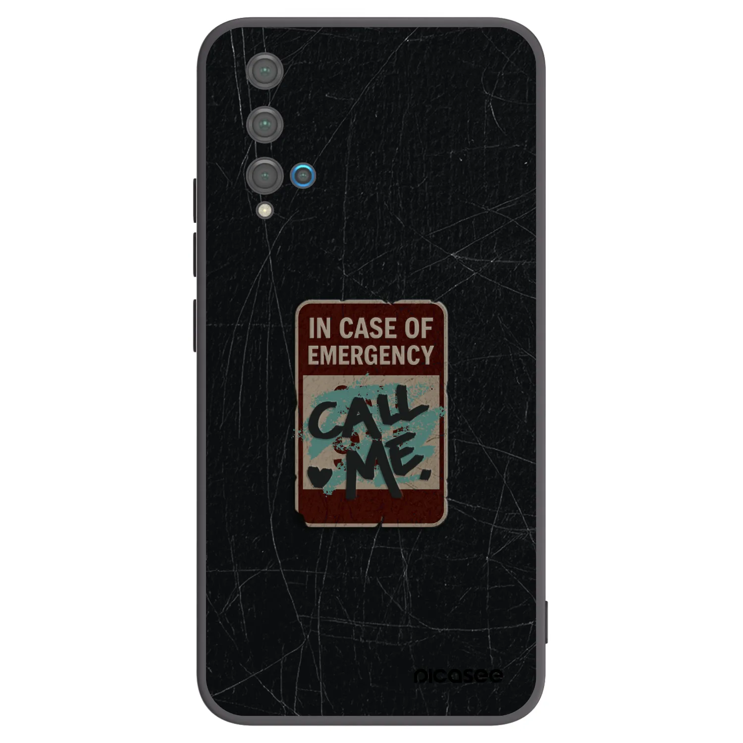 Picasee Μαύρη θήκη σιλικόνης για Huawei Nova 5T - EMERGENCY