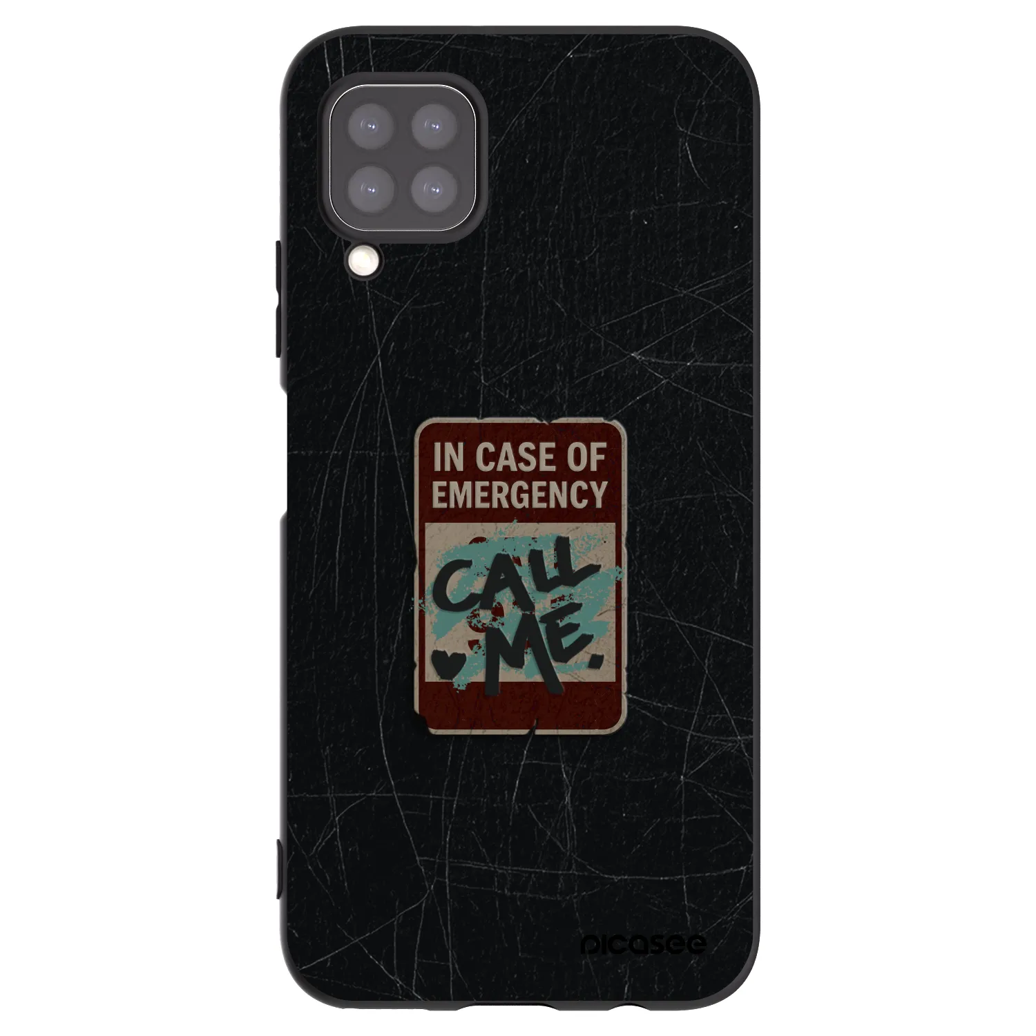 Picasee Μαύρη θήκη σιλικόνης για Huawei P40 Lite - EMERGENCY