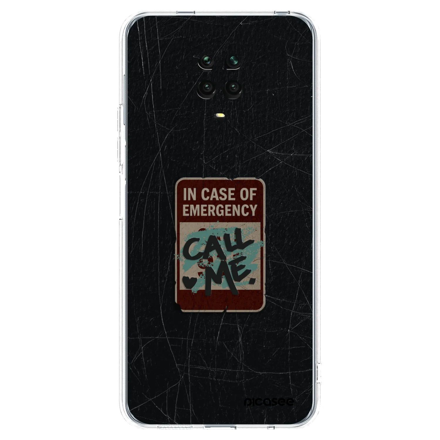 Picasee διαφανής θήκη σιλικόνης Xiaomi Redmi Note 9S - EMERGENCY