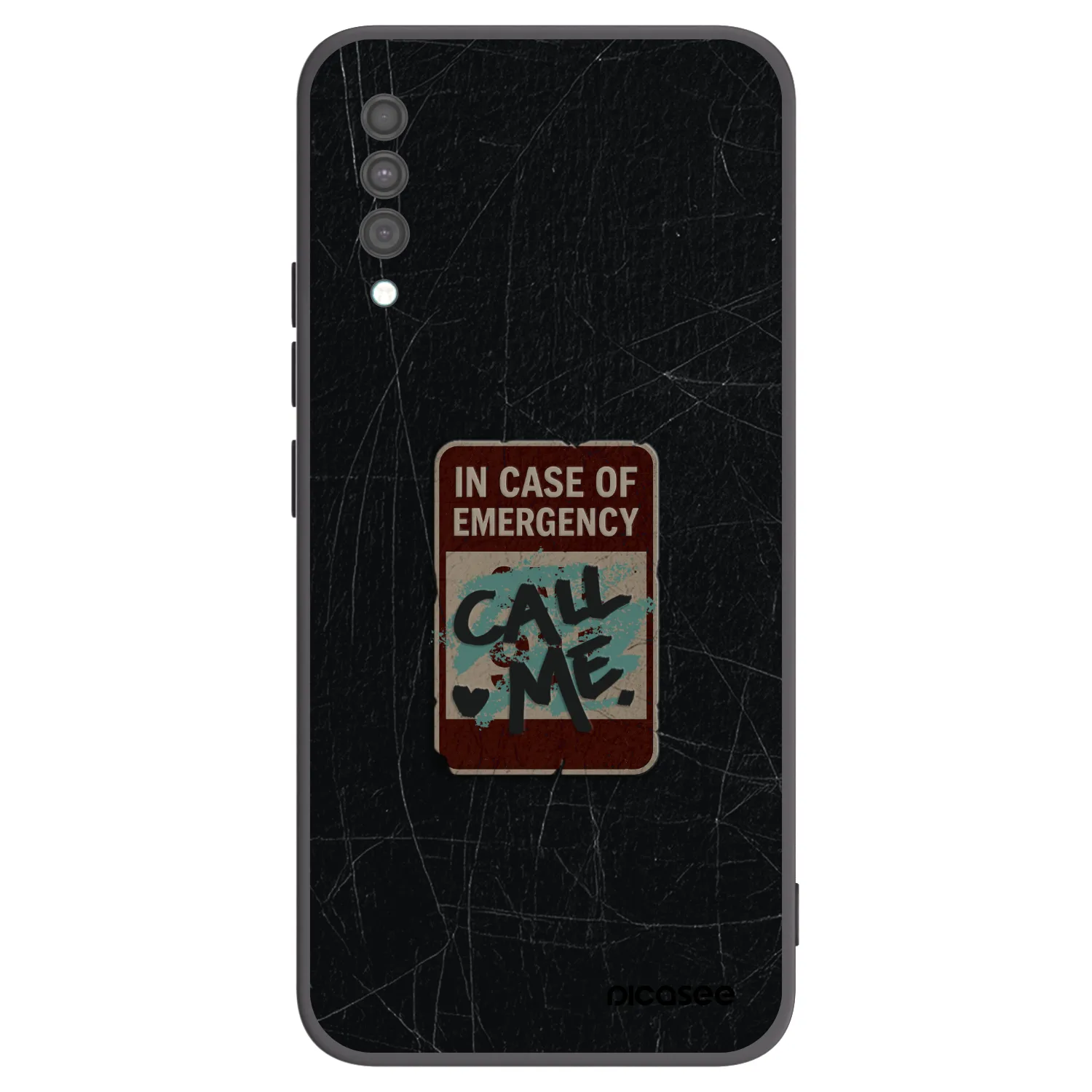 Picasee Μαύρη θήκη σιλικόνης για Samsung Galaxy A30s A307F - EMERGENCY