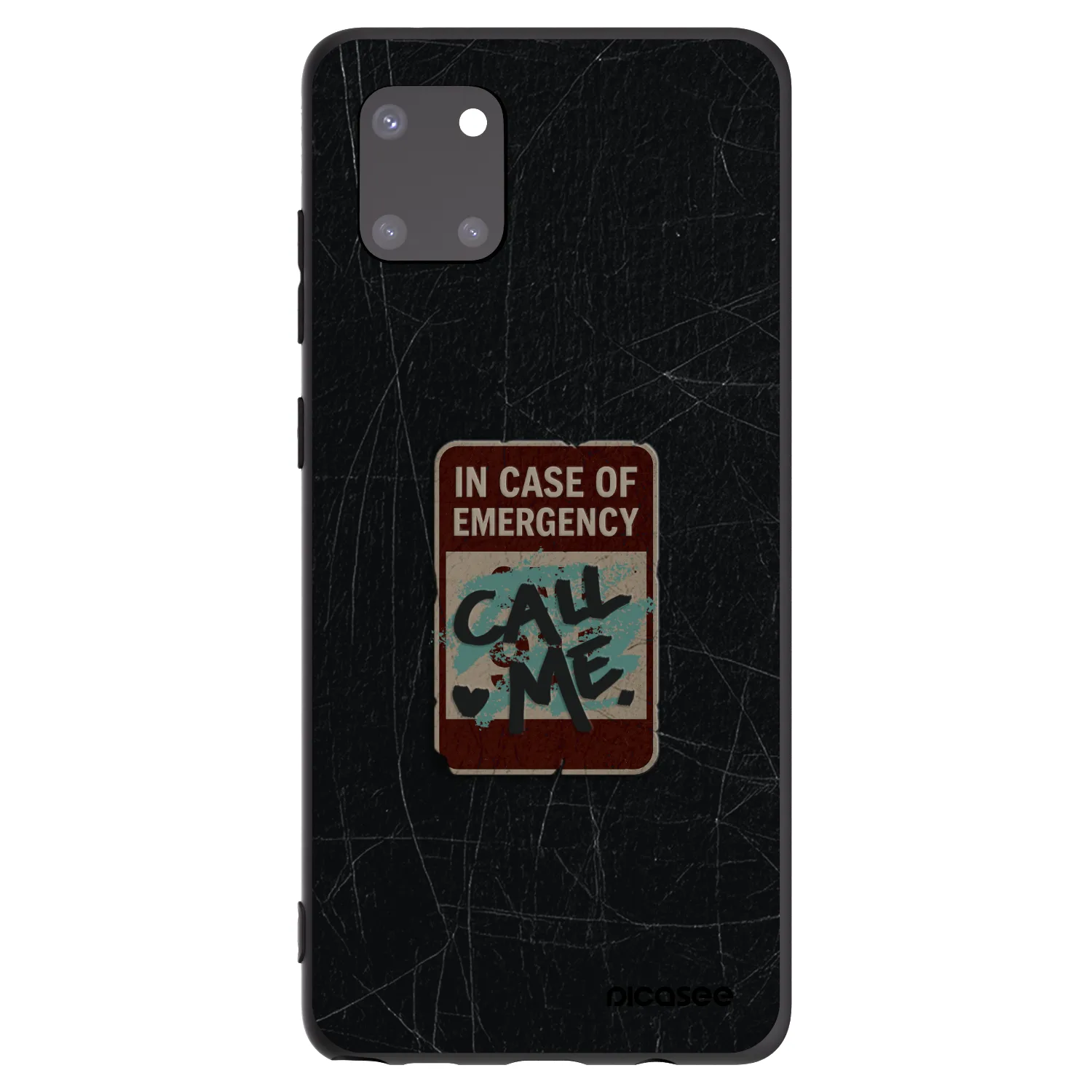 Picasee Μαύρη θήκη σιλικόνης για Samsung Galaxy Note 10 Lite N770F - EMERGENCY