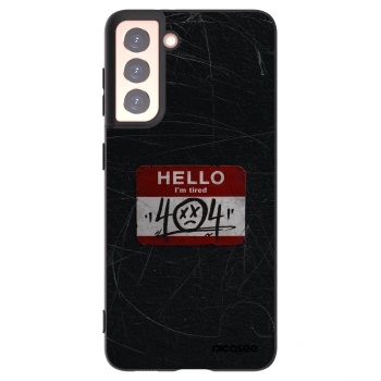 Picasee Μαύρη θήκη σιλικόνης για Samsung Galaxy S21 5G G991B - HELLO 404