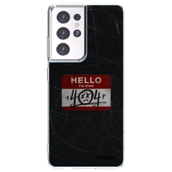 Picasee διαφανής θήκη σιλικόνης Samsung Galaxy S21 Ultra 5G G998B - HELLO 404