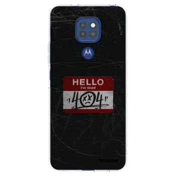 Picasee διαφανής θήκη σιλικόνης Motorola Moto G9 Play - HELLO 404